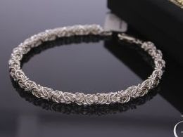 bransoletka srebrna gruba lisi ogon srebro 0.925 prezent dla chłopaka dziewczyny na urodziny pod choinkę na imieniny