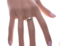 pierścionek złoty zaręczynowy ekskluzywny z cyrkoniami zaręczyny złoto żółte 14K 0.585 pierścionek na palcu w pudełku realne zdjęcie zdjęcia pierścionek zaręczynowy na rocznicę pamiątkę mikołaja pod choinkę prezent dla dziewczyny żony urodziny rocznicę