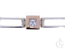bransoletka złoto srebro cyrkonie srebrna biżuteria damska bransoletki