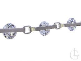 bransoletka srebrna damska biżuteria ślubna wieczorowa bransoletki damskie cyrkonie srebro 0.925