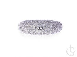srebrny pierścionek obrączka cyrkonie srebro rodowane 0.925 biżuteria srebrna modna wzory