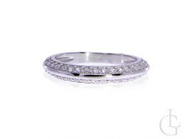 pierścionek srebrny obrączka srebro rodowane cyrkonie