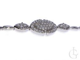 srebrna bransoletka cyrkonie srebro 925 szeroka bransoletka damska prezent Dzień Matki Walentynki pod Choinkę na rocznicę ślubu