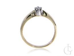 pierścionek zaręczynowy brylant diament złoty żółte złoto białe próba 0.585 zaręczyny pierścionki złote brylanty klasyczne pierścionki zaręczynowe