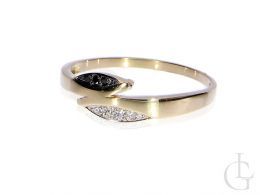 pierścionek zaręczynowy brylanty czarne klasyczne brylant złoto żółte 14 karatów próba 0.585 zaręczyny pierścionki wzory