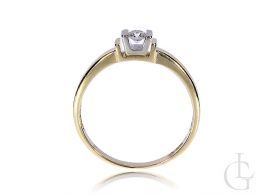 pierścionek zaręczynowy klasyczny złoty żółte złoto białe złoto próba 0.585 zaręczyny pierścionki złote brylant diament klasyczne pierścionki zaręczynowe