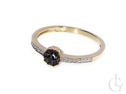 pierścionek zaręczynowy brylant diament złoty żółte złoto białe próba 0.585 zaręczyny pierścionki złote brylanty klasyczne pierścionki zaręczynowe