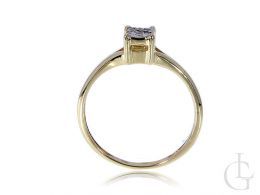 pierścionek zaręczynowy złoty z brylantem diamentem żółte złoto próba 0.585 zaręczyny pierścionki złote brylant diament klasyczne pierścionki zaręczynowe