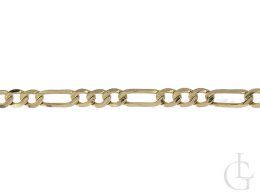 złoty łańcuszek męski damski figaro złoto żółte 14K 0.585 łańcuszek pełny
