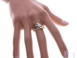 rścionek złoty obrączka szeroki gruby złoto żółte 14K 0.585 pierścionek na palcu w pudełku realne zdjęcie zdjęcia pierścionek zaręczynowy na rocznicę pamiątkę mikołaja pod choinkę