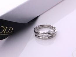 pierścionek srebrny z cyrkoniami podwójny dwa pierścionki w jednym cyrkonie pierścionki srebrne realne zdjęcie na palcu dłoni na prezent urodziny imieniny pod choinkę na prezent dla dziewczyny żony