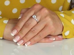 pierścionek srebrny z cyrkoniami klasyczny wzór cyrkonie pierścionki srebrne realne zdjęcie na palcu dłoni na prezent urodziny imieniny pod choinkę na prezent dla dziewczyny żony