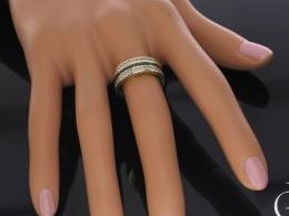 złoty pierścionek obrączka cyrkonie czarna klasyczne realne zdjęcie
