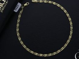 Bransoletka łańcuszkowa z klasycznego złota pr.0,585 o splocie ślimak na prezent