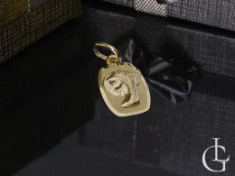 złoty medalik z Matką Boską na łańcuszek złoto żółte próba 0.585