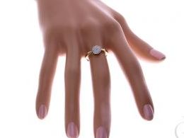 pierścionek złoty zaręczynowy ekskluzywny z brylantami diamentami brylant diament czarne diamenty czarny diament zaręczyny złoto żółte 14K 0.585 pierścionek na palcu w pudełku realne zdjęcie zdjęcia pierścionek zaręczynowy na rocznicę pamiątkę mikołaja po