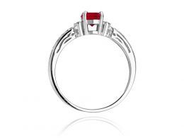 pierścionek zaręczynowy złoty z brylantami i rubinem naturalnym rubin brylanty diamenty pierścionki złote zaręczynowe z rubinem prezent zaręczyny dla żony dziewczyny na rocznicę ślubu