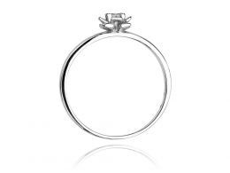 złoty pierścionek zaręczynowy klasyczny złoto białe próba 0.585 brylant diament pierścionki zaręczynowe klasyczne