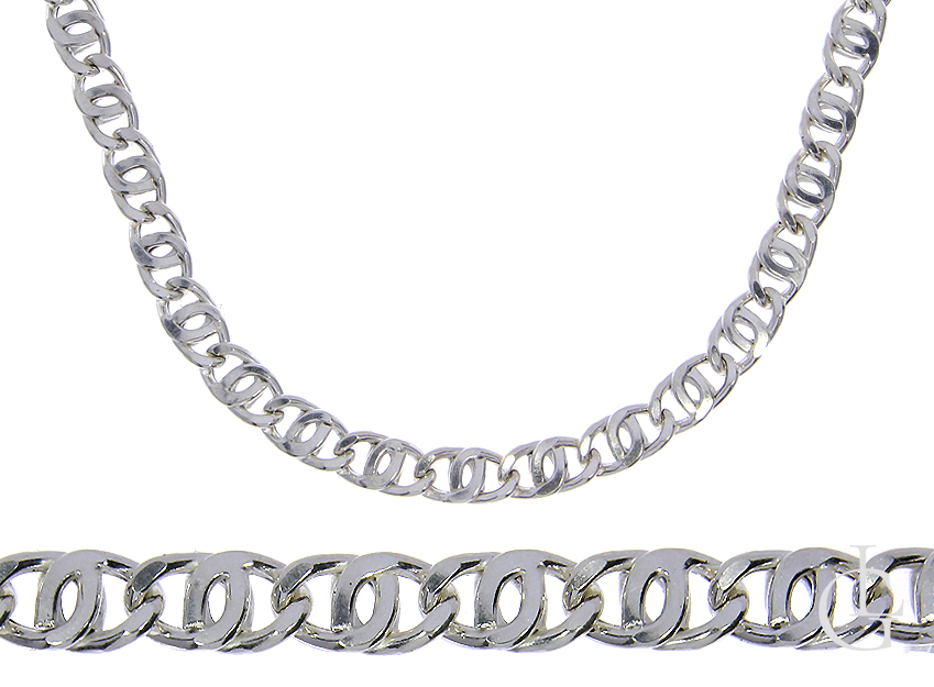 Srebrny łańcuszek pr.0,925 dmuchany splot TIGRA