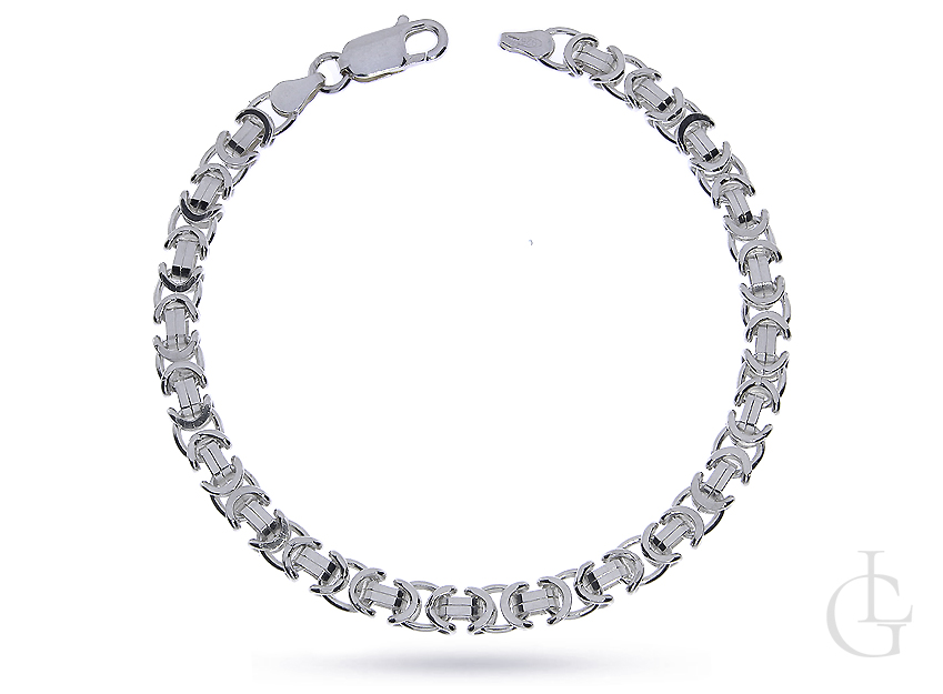 Bransoleta łańcuszkowa ze srebra pr.0,925 o ciekawym splocie UNISEX