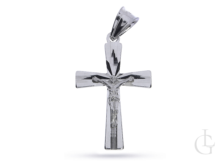 Krzyżyk ze srebra pr.0,925 z wizerunkiem Pana Jezusa