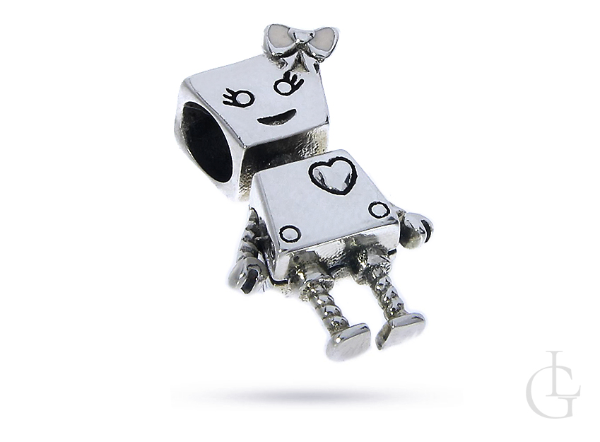 Charms wisiorek do bransoletki modułowej robot Bella srebro rodowane pr.0,925
