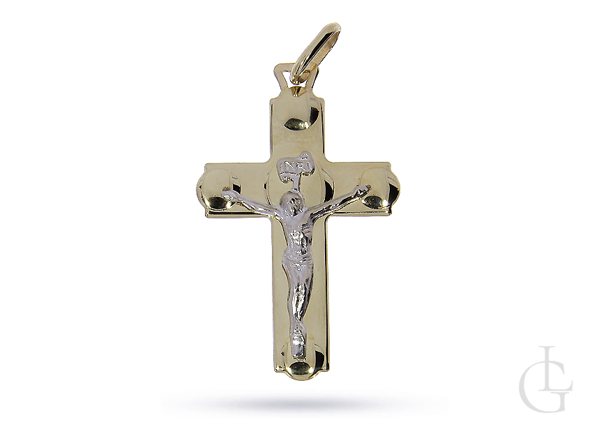 Krzyżyk ze złota pr.0,585 z wizerunkiem Pana Jezusa na prezent
