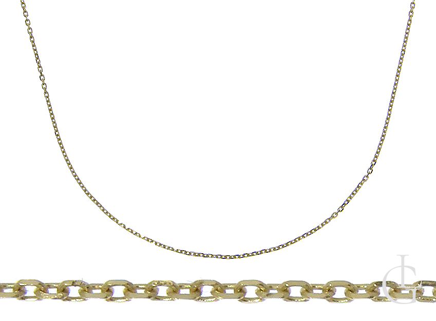 Łańcuszek złoty pr.0,585 o pełnym splocie ANKIER na prezent 40 cm