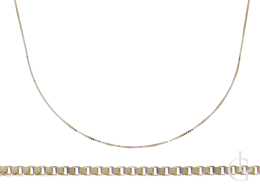 Złoty łańcuszek pr.0,585 pełny splot KOSTKA