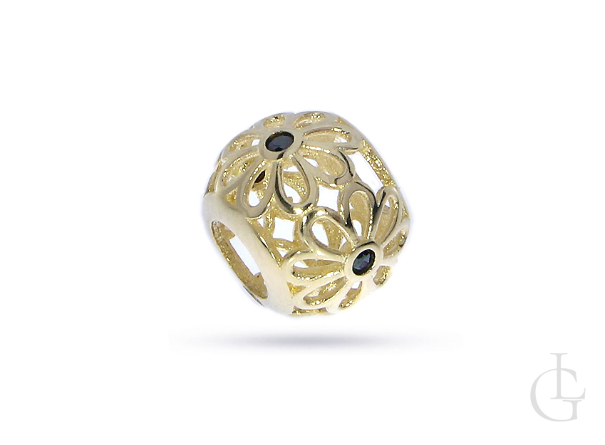 Złoty charms bead ażurowa kulka z klasycznego złota pr.0,585