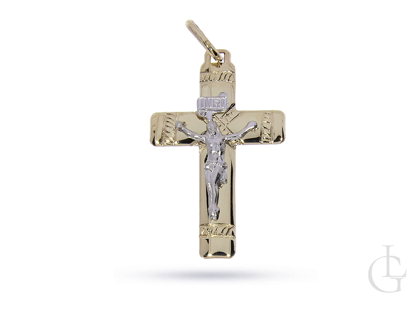 Złoty krzyżyk pr.0,585 z wizerunkiem ukrzyżowanego Jezusa prezent