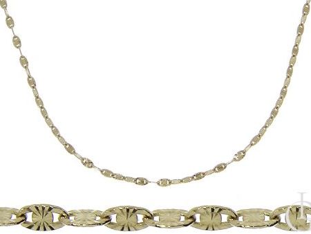 Złoty łańcuszek o pełnym splocie diamentowanym Valentino