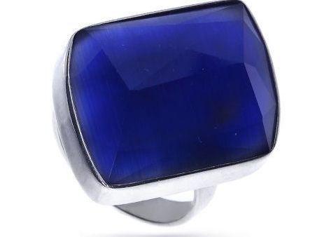 Przepiękny pierścionek ze srebra pr.0,925 z cudownym granatowym kamieniem kobaltem