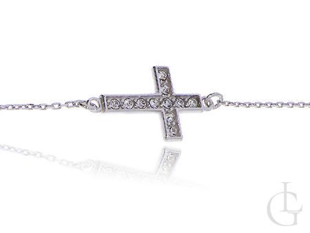 Damski naszyjnik srebrny z krzyżem - łańcuszek z krzyżykiem