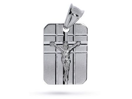 Blaszka z wizerunkiem Pana Jezusa srebro rodowane pr.0,925