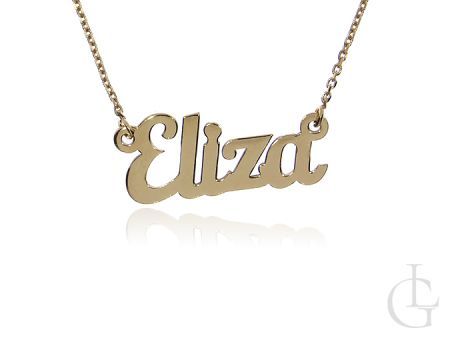 Eliza pozłacany naszyjnik łańcuszek celebrytka pr.0,925  z imieniem