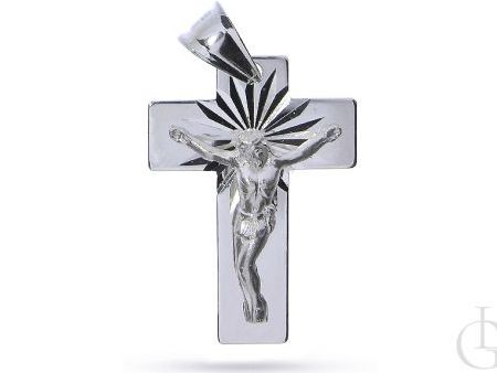 Krzyżyk srebrny pr.0,925 z wizerunkiem Pana Jezusa
