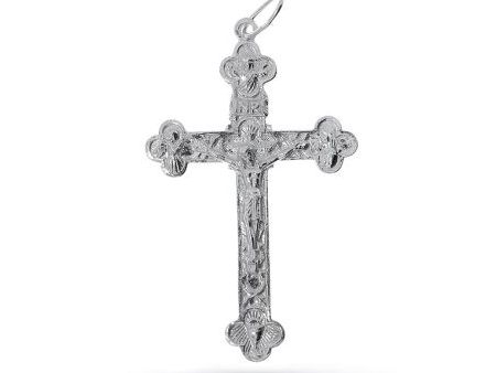 Krzyż ze srebra pr.0,925 z wizerunkiem ukrzyżowanego Jezusa trójcy świetej na prezent