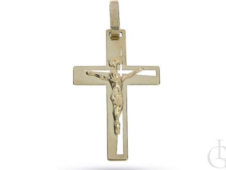 Krzyżyk ze złota pr.0,585 z wizerunkiem Pana Jezusa