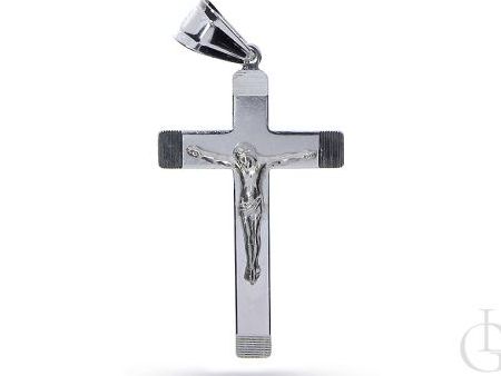 Krzyżyk ze srebra pr.0,925 z wizerunkiem Pana Jezusa