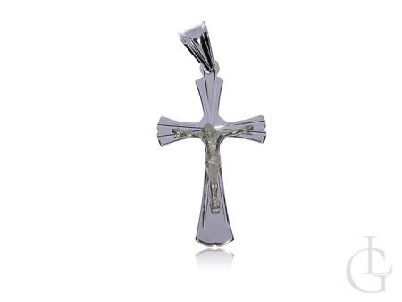 Krzyżyk z wizerunkiem Pana Jezusa srebro rodowane pr.0,925
