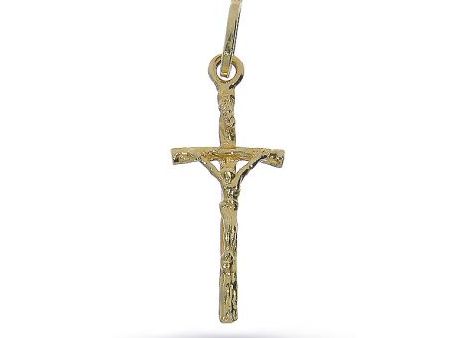 Krzyżyk Papieski z klasycznego złota pr.0,585 na prezent