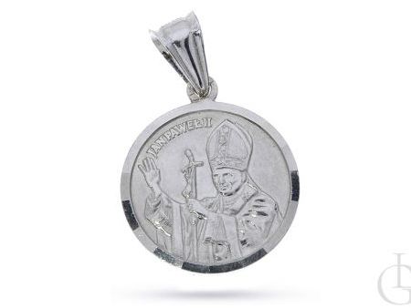 Medalik ze srebra pr.0,925 z wizerunkiem Jana Pawła II papież