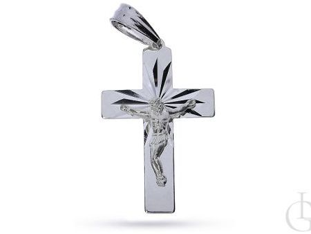 Krzyżyk srebrny pr.0,925 z wizerunkiem Pana Jezusa