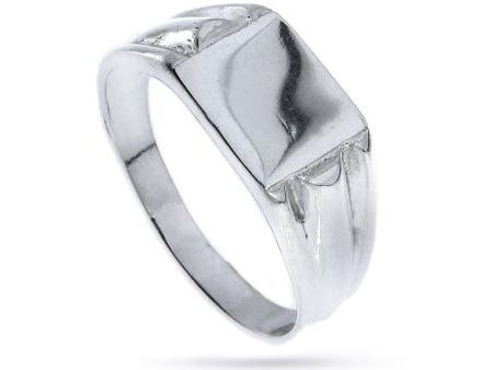 Klasyczny gładki sygnet pierścionek ze srebra pr.0,925