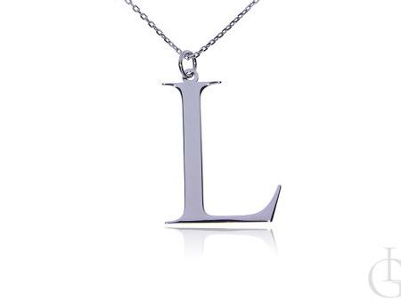 L jak Laura Lucyna Lena Lidia naszyjnik łańcuszek celebrytka z literą srebro rodowane pr.0,925