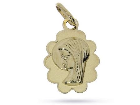 Złoty medalik pr.0,585 z wizerunkiem Matki Bożej na prezent