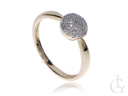 Złoty pierścionek pr.0,585 na zaręczyny z diamentami